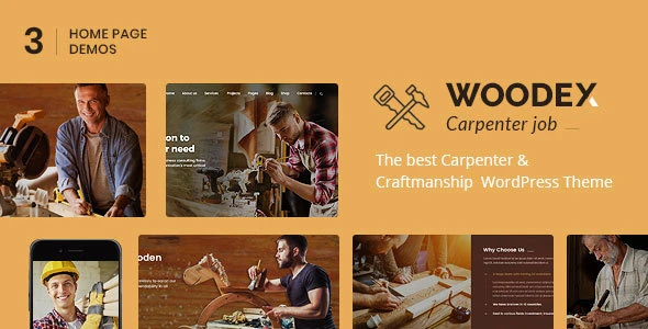 Woodex – Carpenter and Craftman Business WordPress Theme